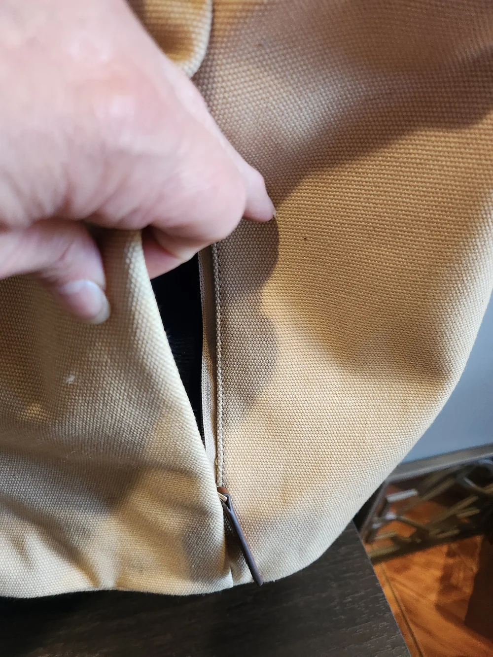 Cole Haan Canvas and Brown Leather Top-Handle Backpack